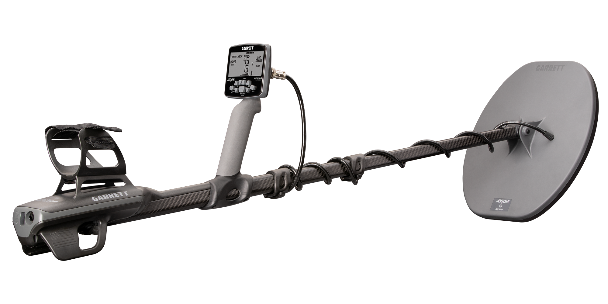 Axiom Metal Detector with 13"x11" DD-FC Coil, 11"x7" Mono Coil and MS-3 Headphones