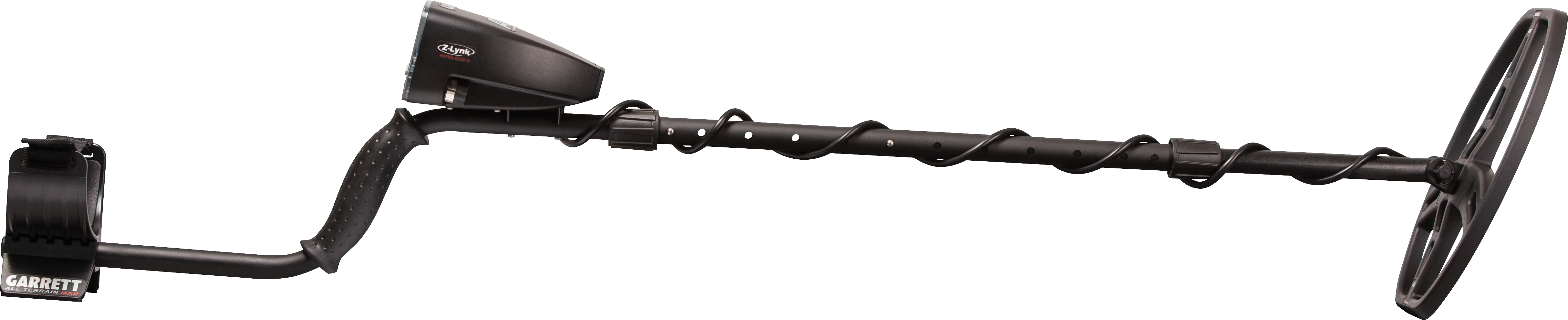 AT Max Metal Detector with 8.5" x 11" PROformance™ DD submersible searchcoil, Garrett MS-3 Z-Lynk wireless headphones and coil cover