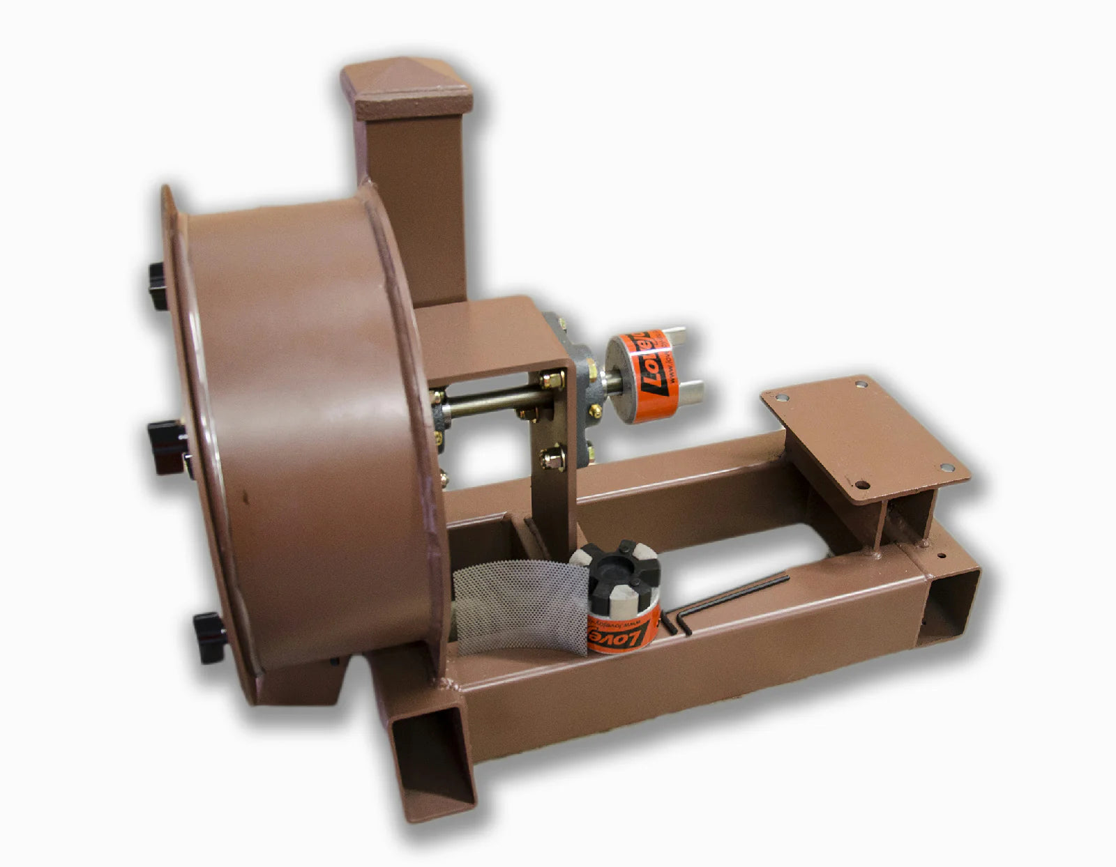 K & M Krusher - Rock/Ore Crusher 14" Drum 3" Infeed-Rockwell #58 Hammers Electric/No Motor