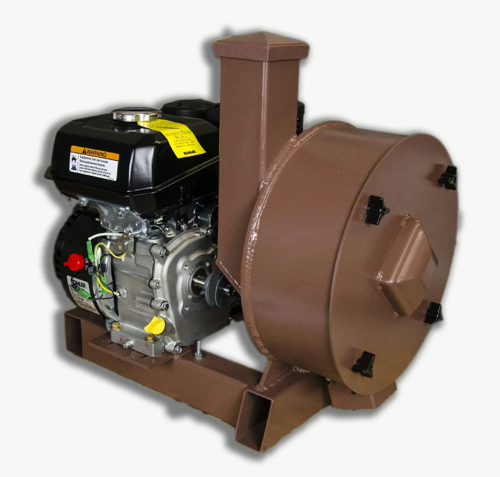 K & M Krusher - Rock/Ore Crusher 7HP Kohler Gas Motor 14" Drum 3" Infeed-Rockwell #58 Hammers